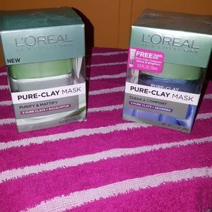 Two loreal pure-clay masks brand new!